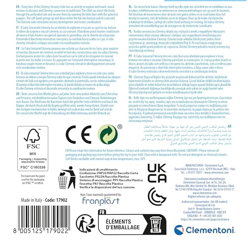 Clemmy Sensory Cube - 6m+ 4 pieces