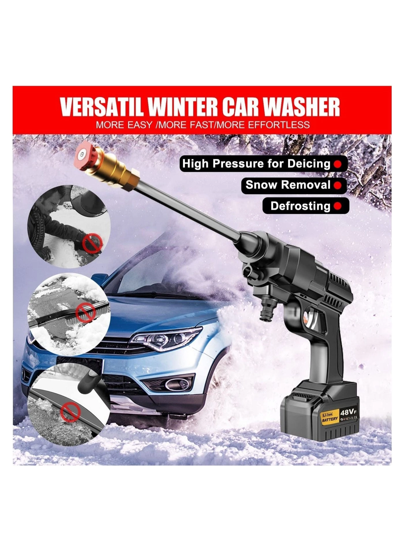 Cordless Portable Washer - 48V 200W 30Bar