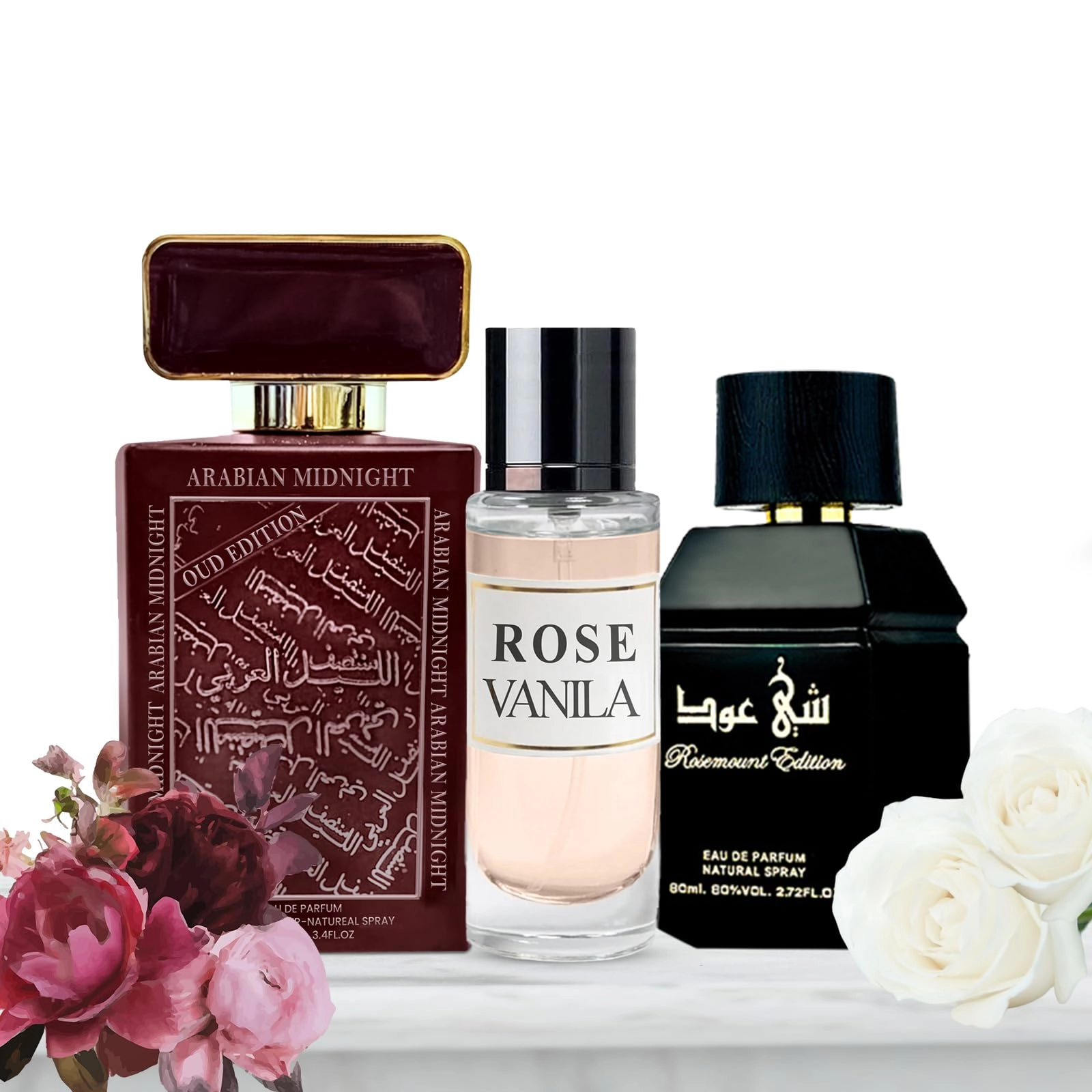 B BRAG Rose Vanilla + Shayy Oud + Midnight Oud - 3 piece(s)