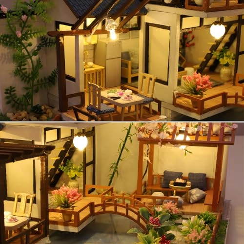 DIY Miniature House Kit - Bamboo Stream Courtyard