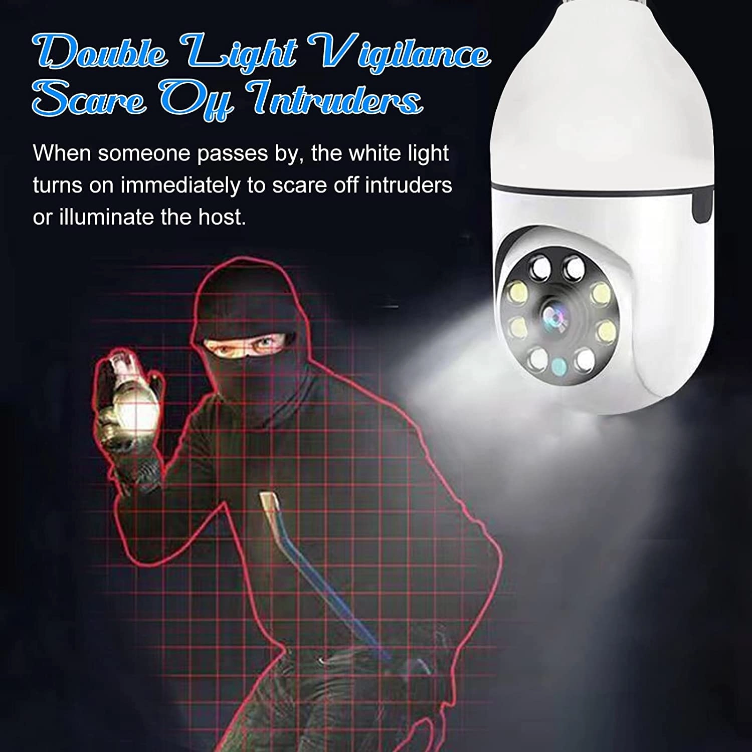 Bulb Light CCTV Camera 1080P