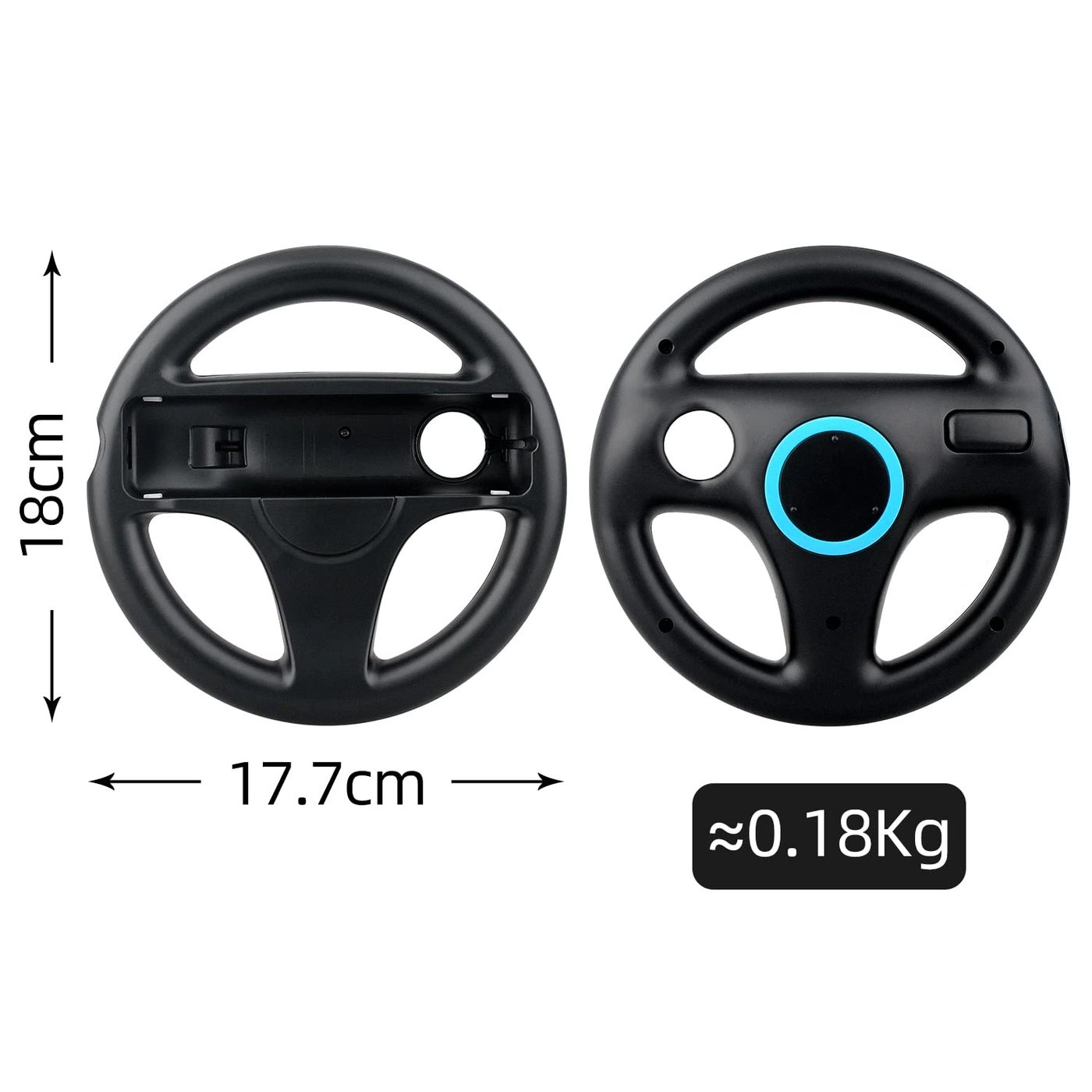 Kart Racing Games Steering Wheel - Black Nintendo Wii