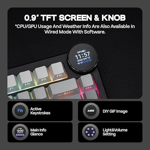 AK820V2 - QWERTY 2.4GHz Wireless, BT, USB-C