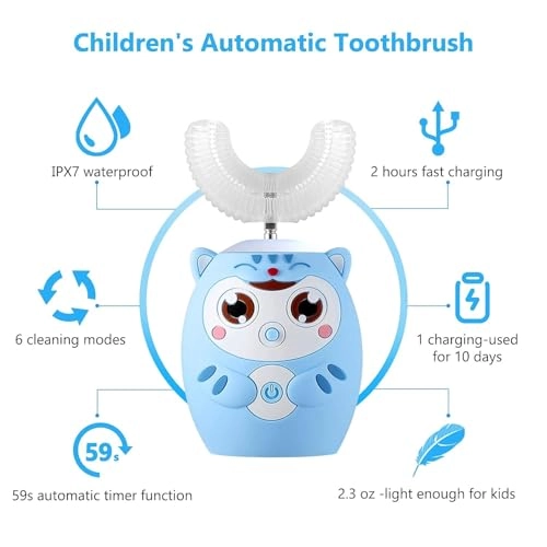U Shaped Ultrasonic Automatic Toothbrush - Six Cleaning Modes Rechargeable