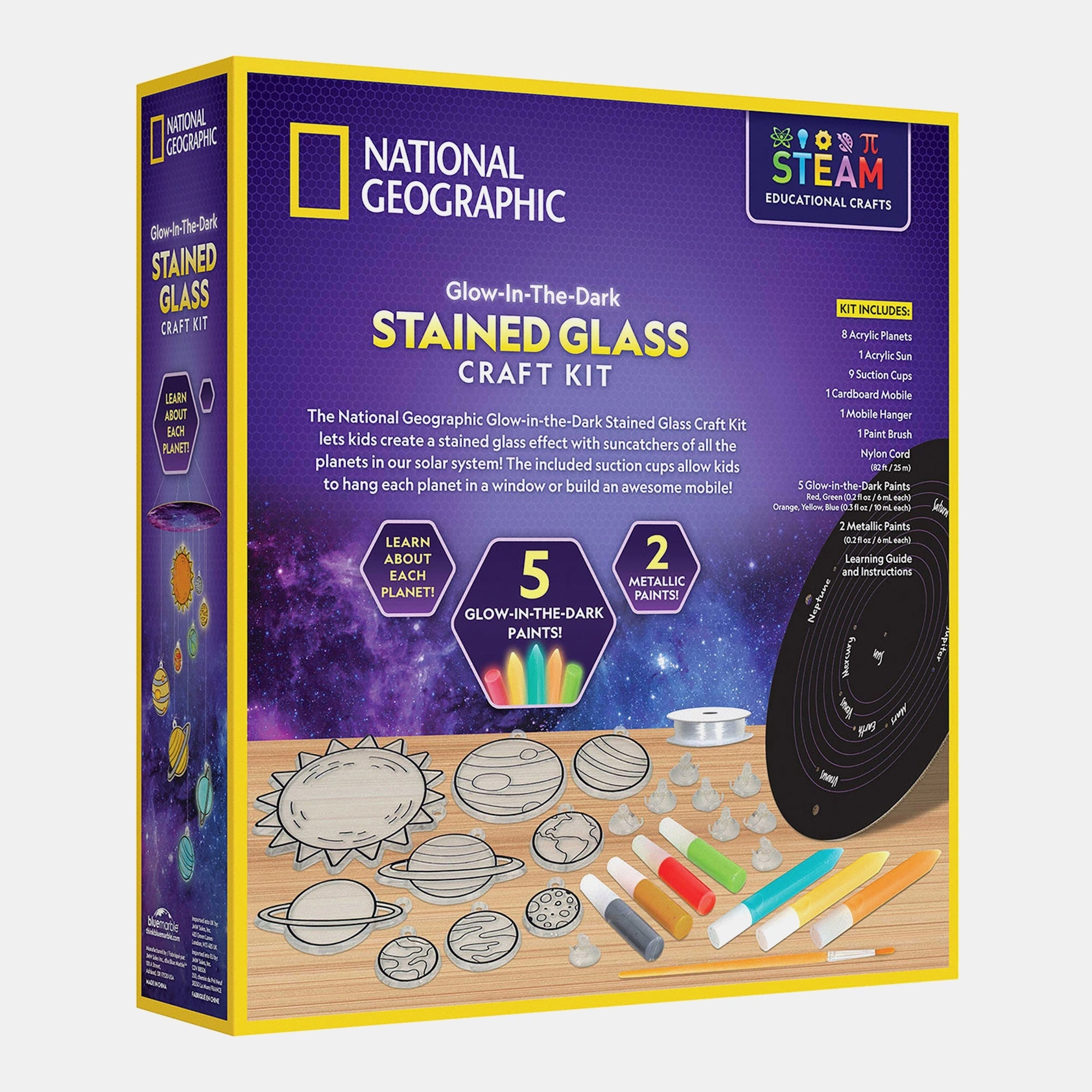 National Geographic Stained Glass Solar System Craft Kit - 19 piece(s)