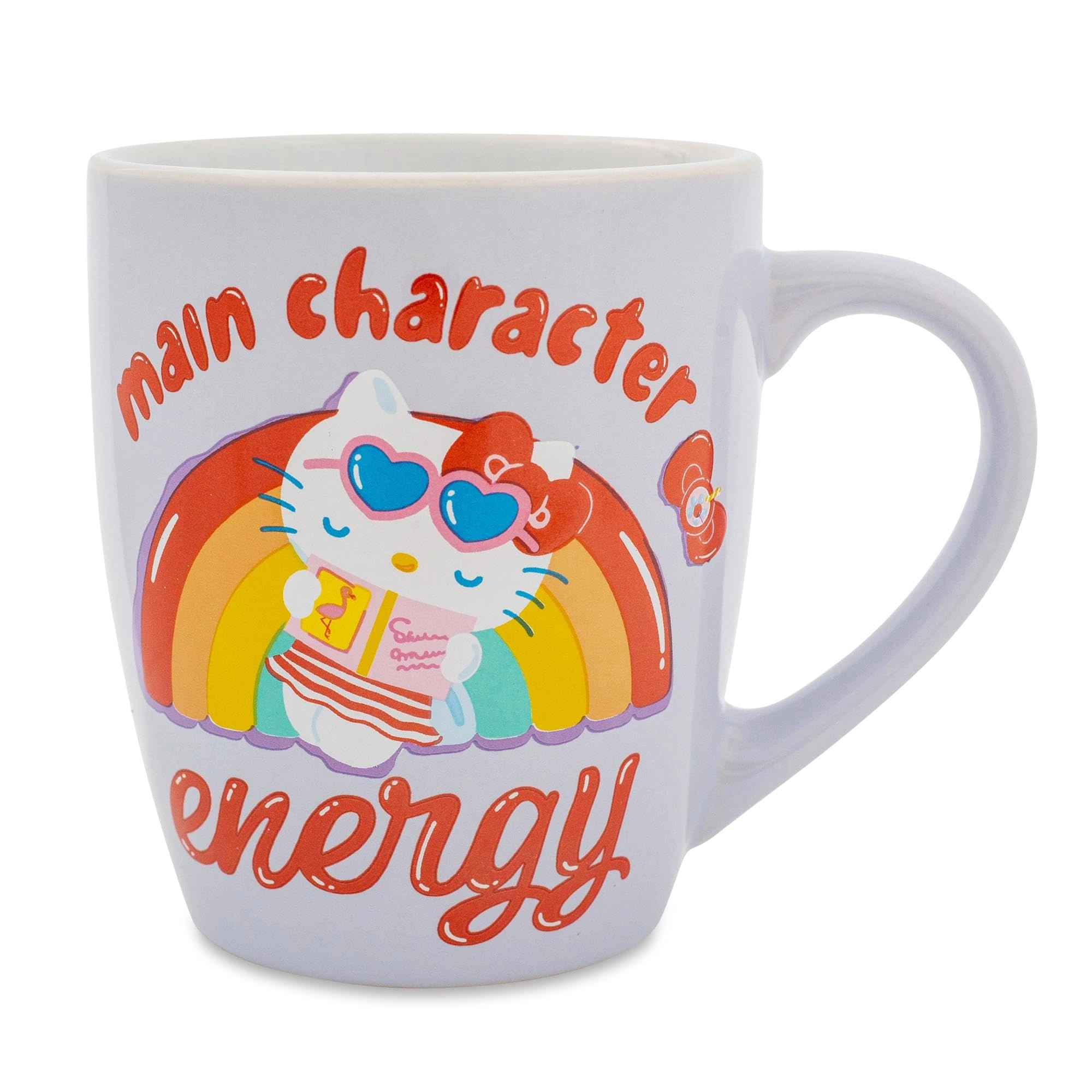 Silver Buffalo Main Character Energy Hello Kitty Mug - 1 pcs Curved Latte
