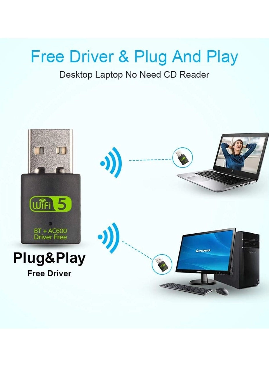 USB WiFi Bluetooth Adapter - Dual Band 2.4/5Ghz USB Wireless