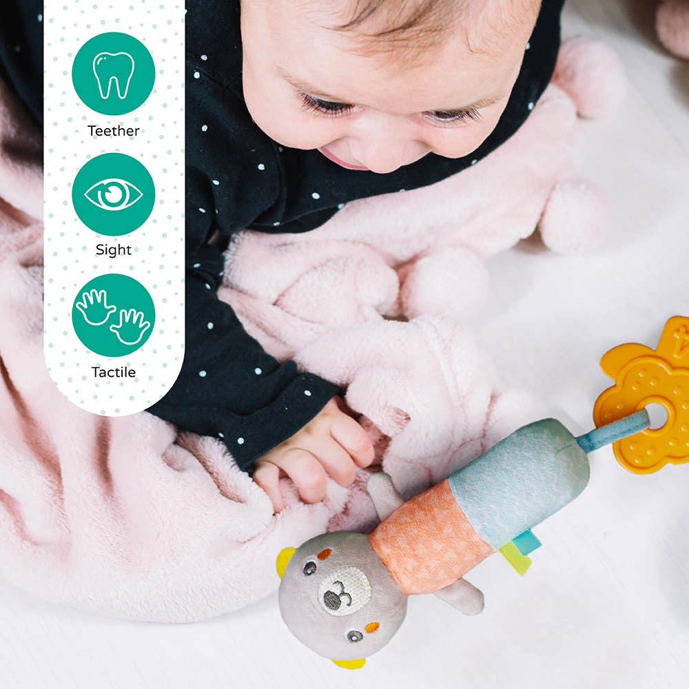 Soft Rattle Plush Toy - 3 to 24 Months fabric