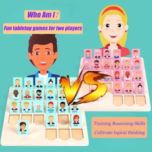 Guess Game Wooden Board Who Am i - 3+ Year Old