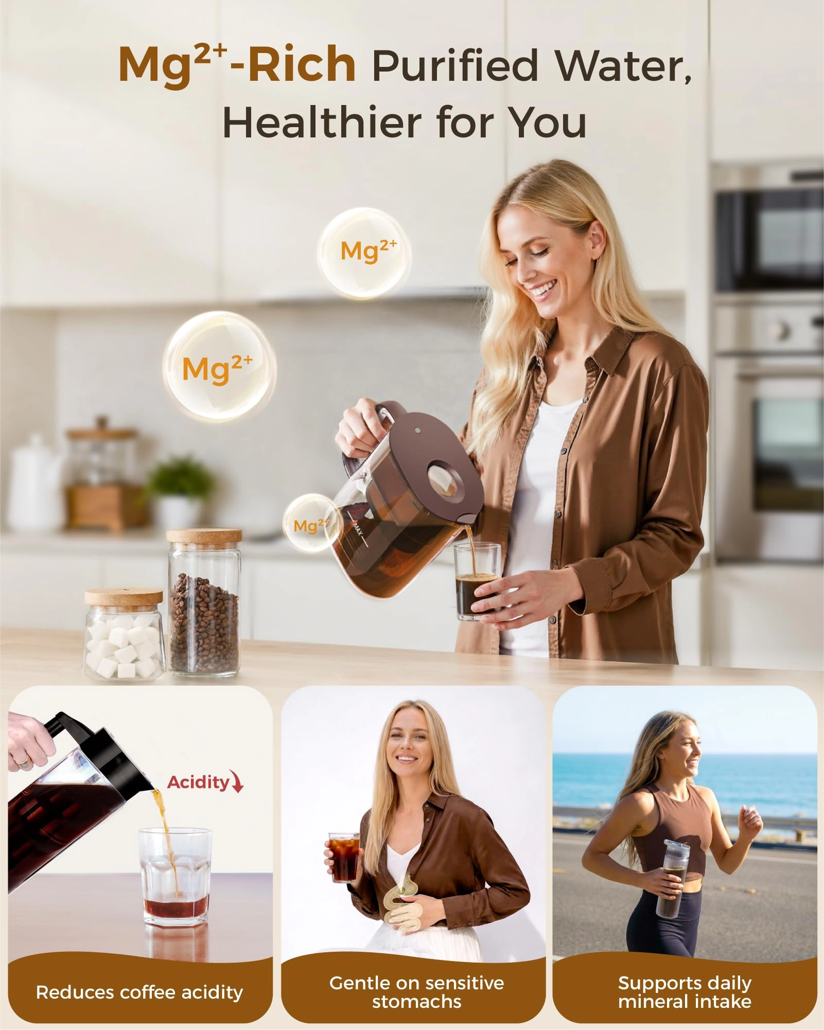 Cold Brew Coffee Maker - Magnesium Filter Stainless Steel BPA-Free