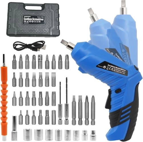 47 in 1 Cordless Screwdriver - 3.6V Rechargeable LED Light