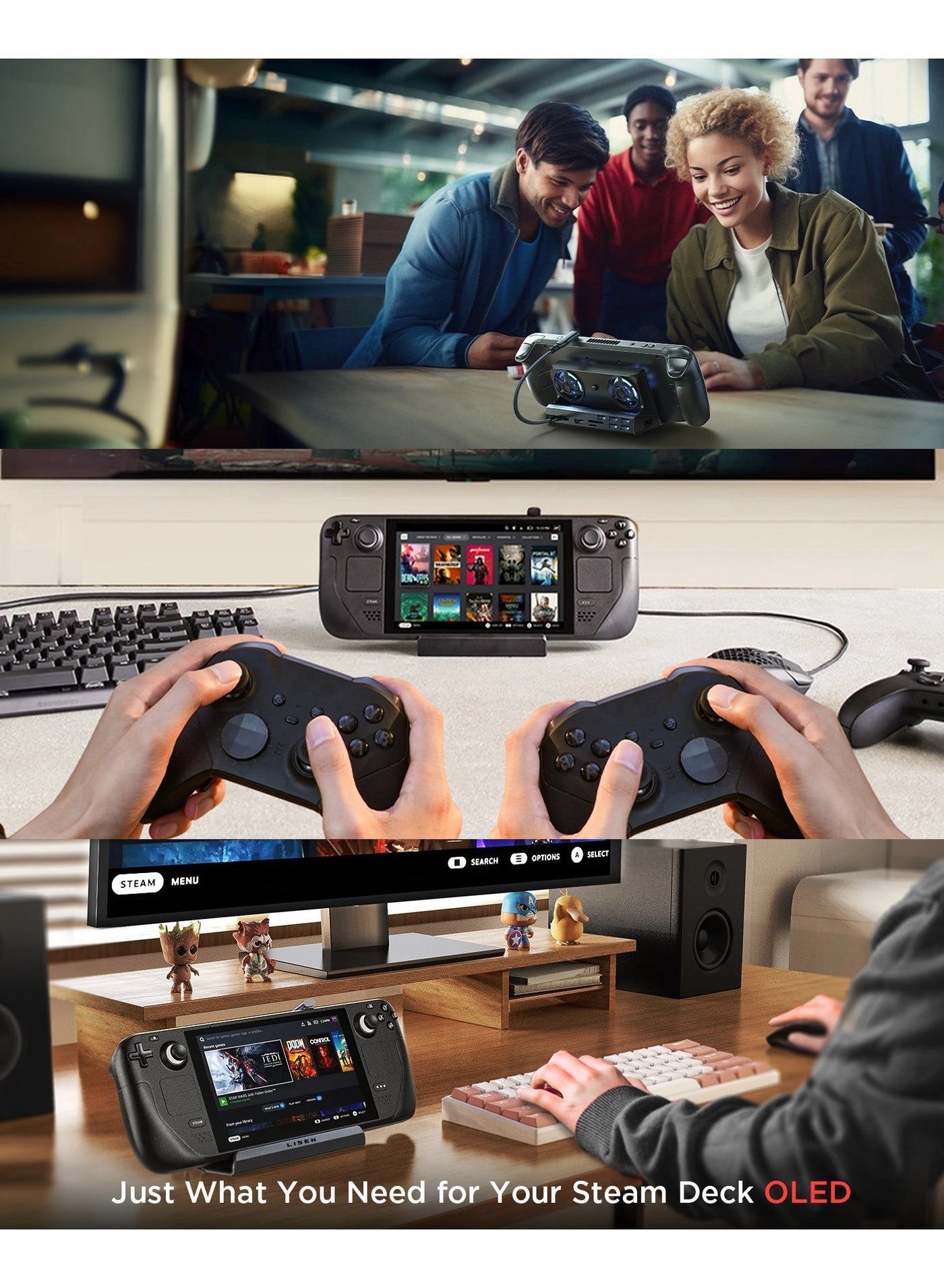 Docking Station - Steam Deck OLED ROG Ally Legion Go