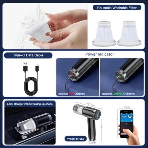 Mini Vacuum Cleaner - 4000mAh