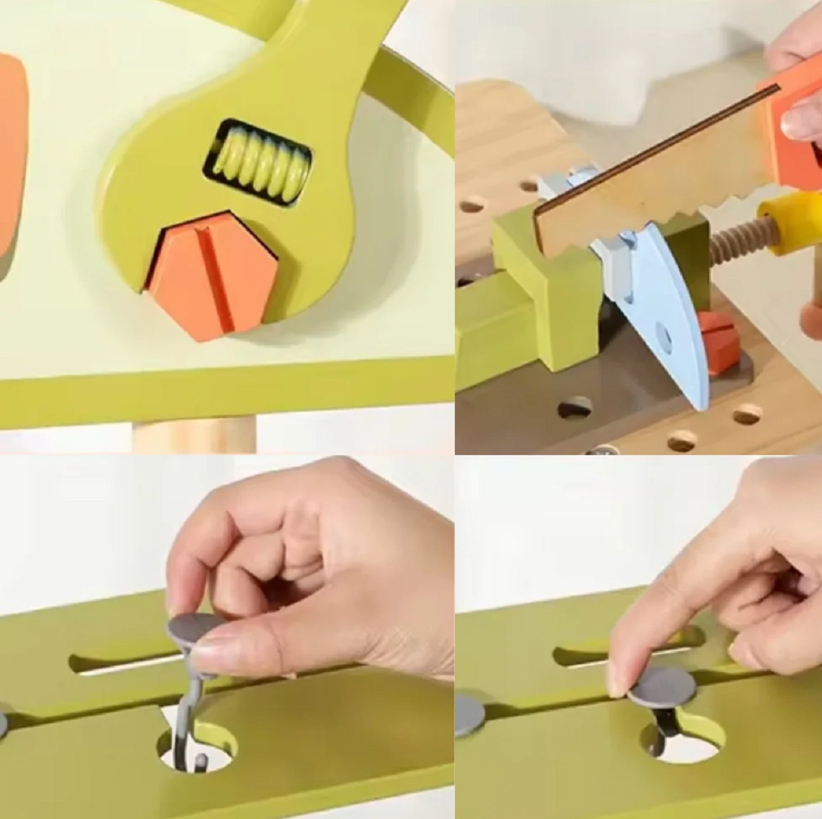 Kids Wooden Tool Table Playset - 5+