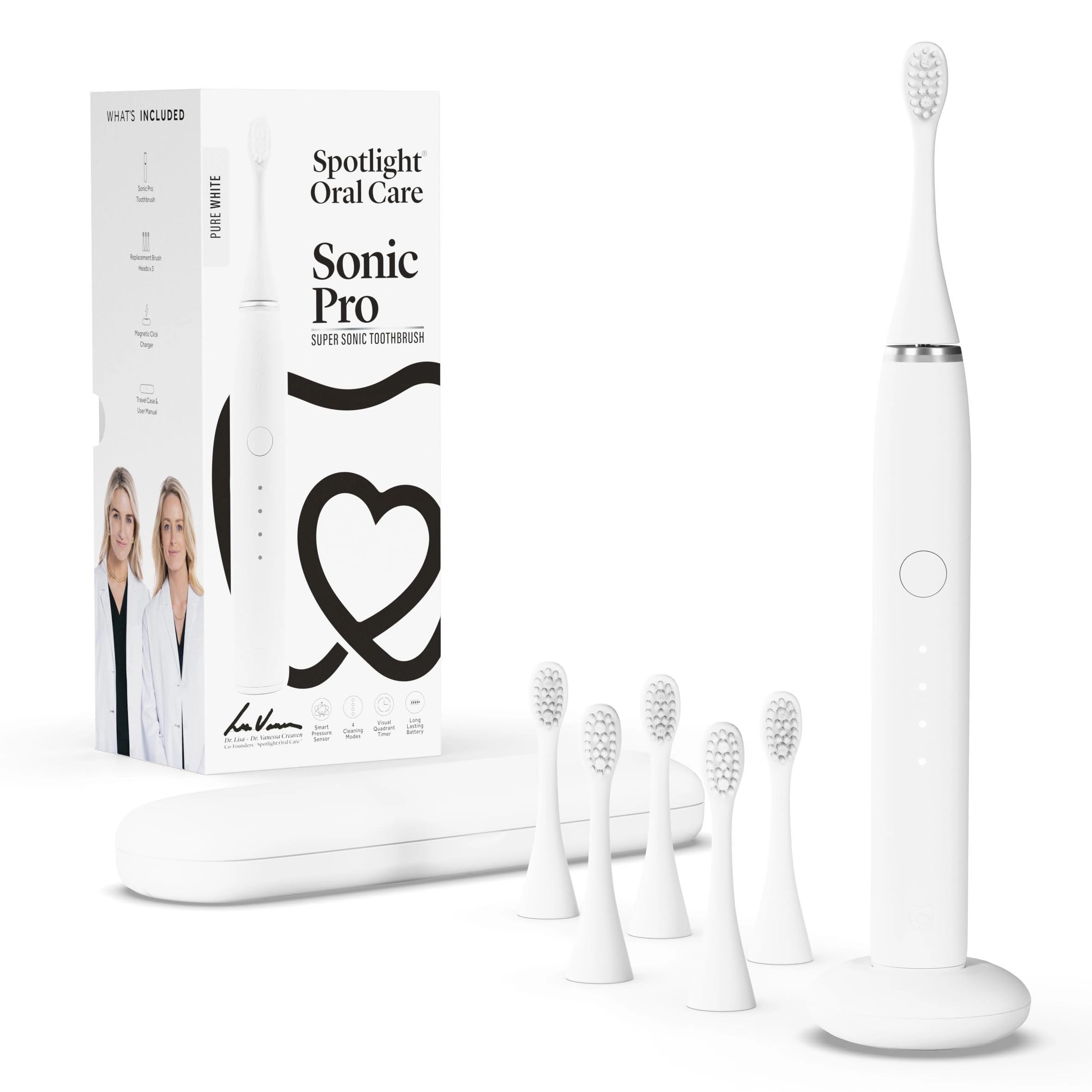 Sonic Electric Toothbrush - White 70-Day Battery Life