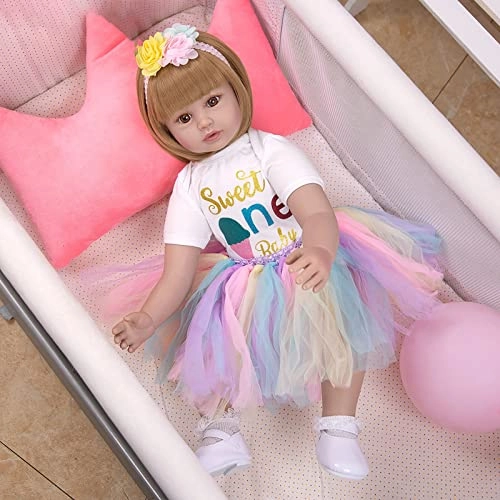 Rebirth Baby Doll - 48cm/58cm Silicone Limbs Cloth Body Panda Clothes Gift Set
