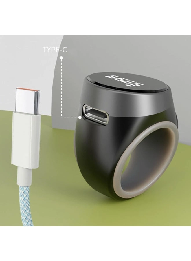 Rosary Ring - OLED Display Prayer Time Reminder Burgundy