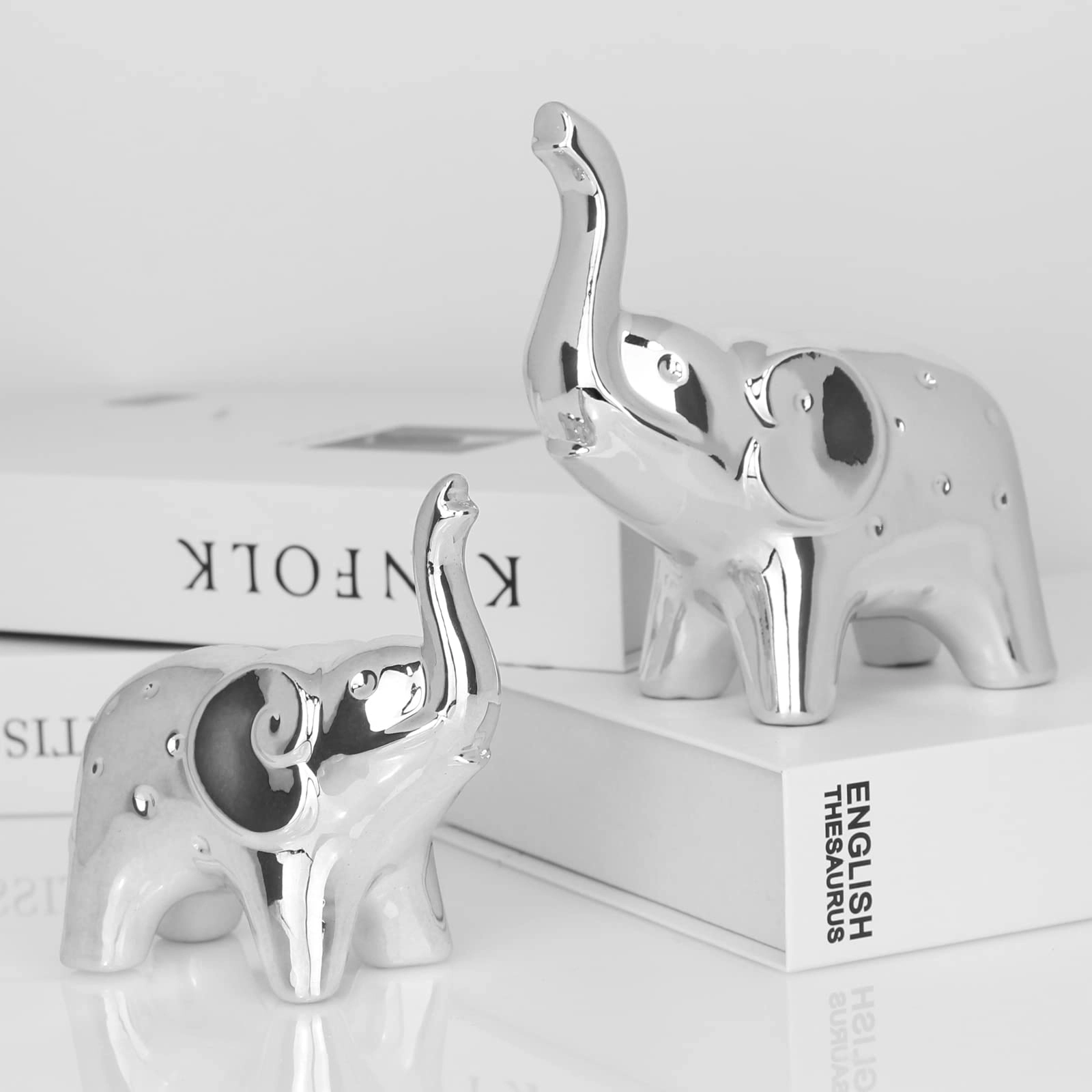 prosfalt Elephant Statue - Ceramic , Resin