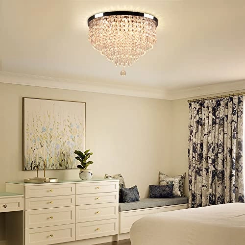 Modern Crystal Chandelier - 3500K non-dimmable