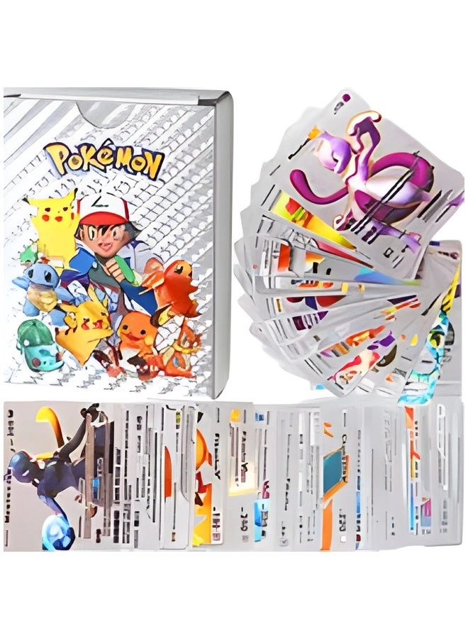 Assorted Cards Deck Box Set - Silver 55pcs