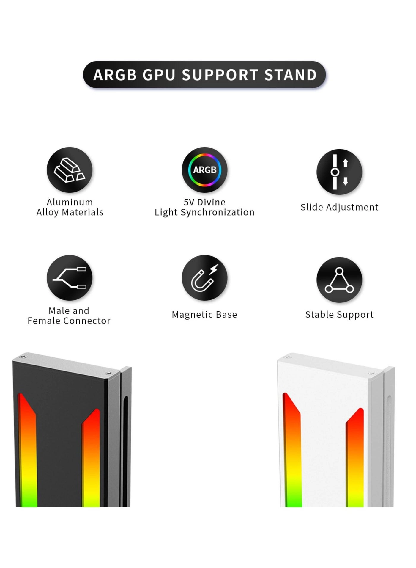 GPU Support Bracket - Adjustable ARGB Aluminum Alloy