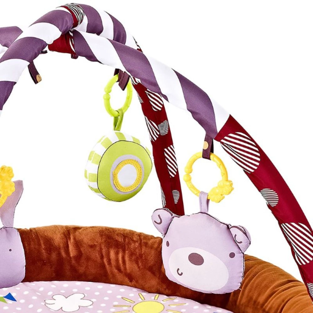 Baby Round Comfy Play Mat & Activity Gym - Suitable for 0 months & above
