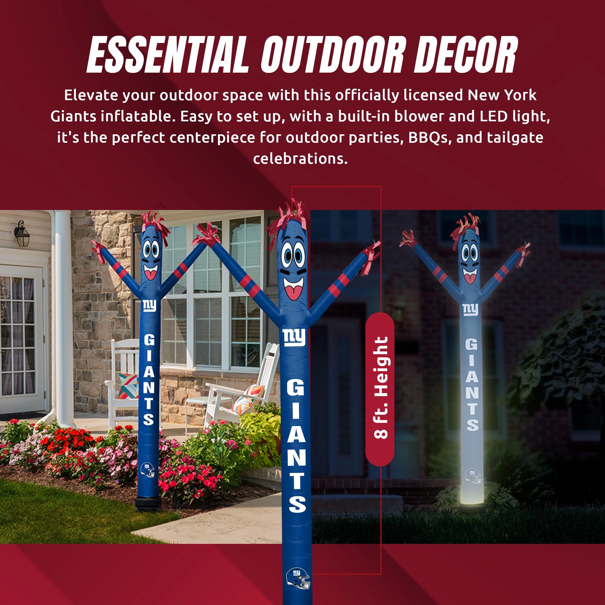 Inflatable Tube Guy - New York Giants 8ft LED