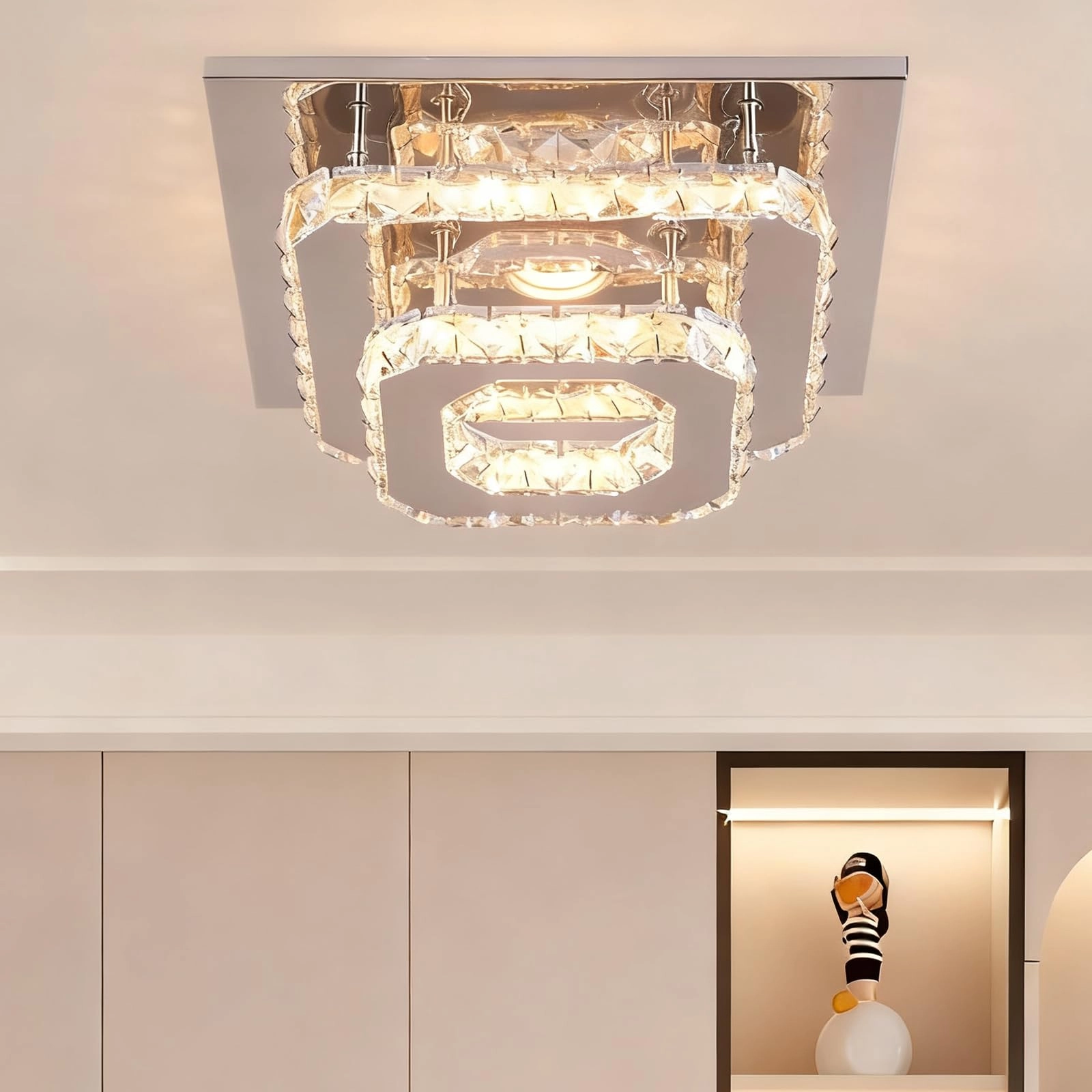 Finktonglan Crystal LED Ceiling Light - Cool White