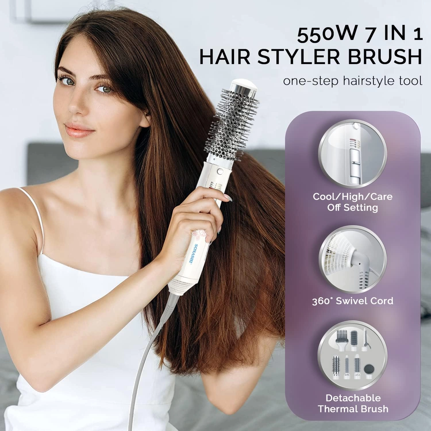 7-in-1 Hair Styler - Multi-Functional Adjustable Heat Settings
