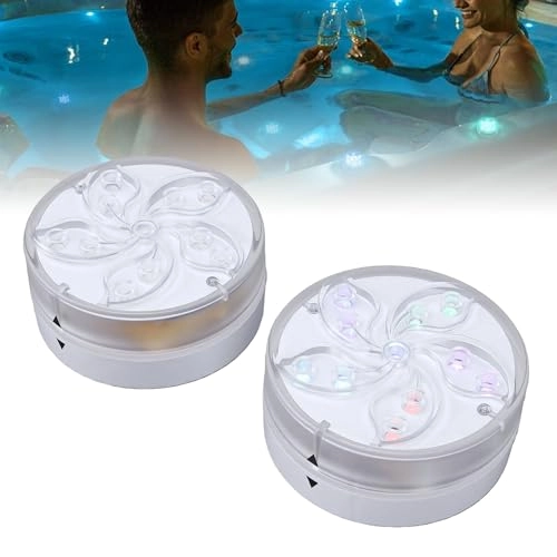 Submersible LED Pool Lights - Battery Powered RGB Color Changing 2pcs