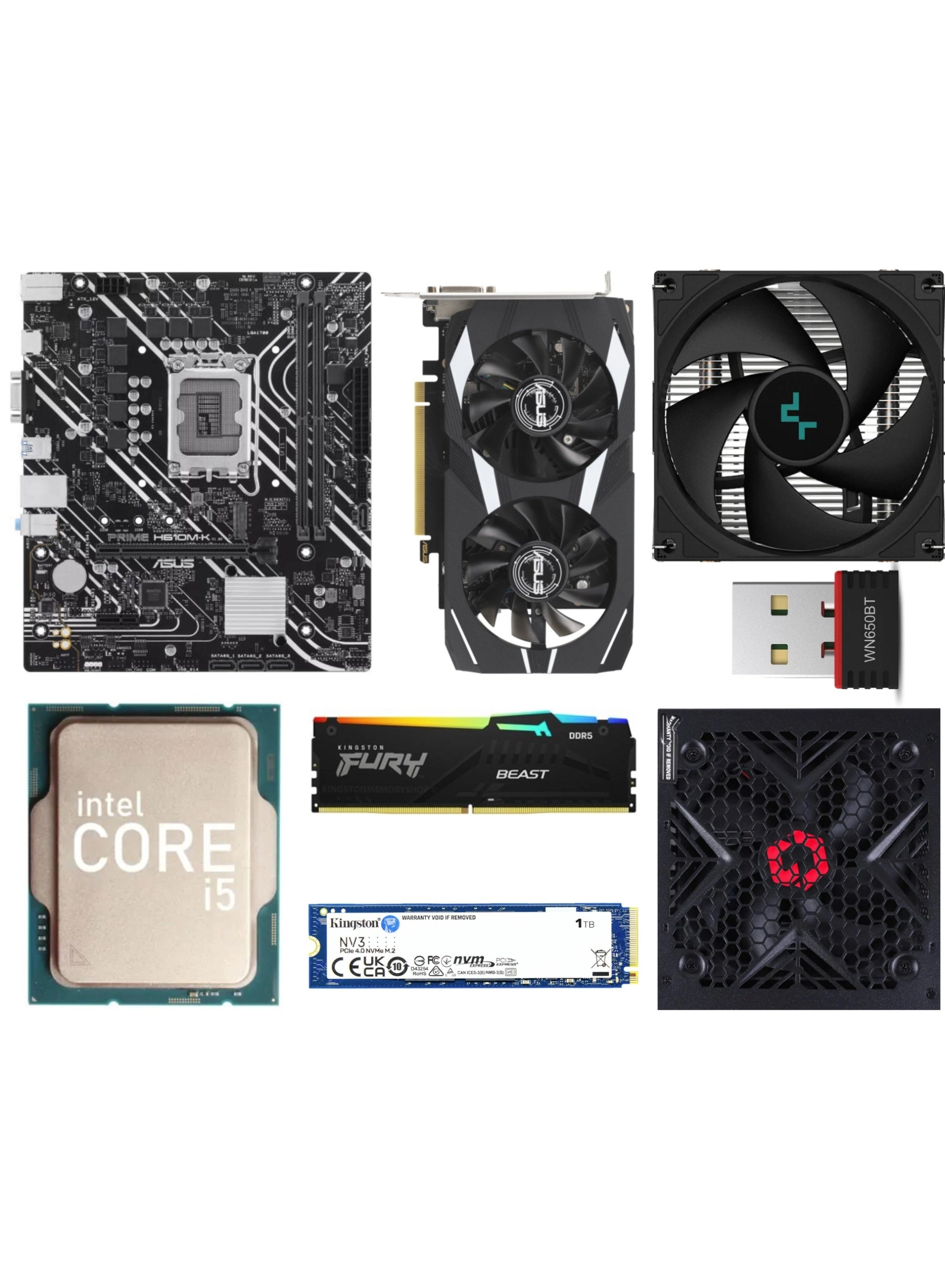 Force Gaming PC - i5-12400F 16GB 1TB + 27" 180Hz IPS Gaming Monitor