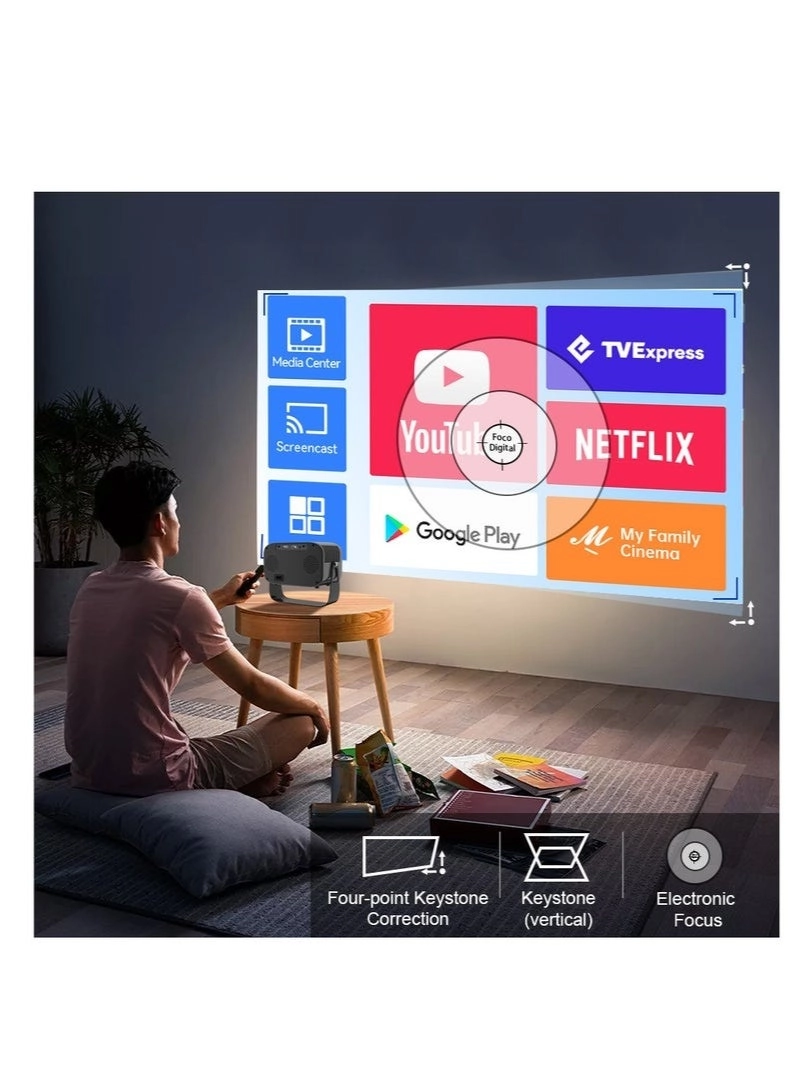 Upgrade Portable Projector 400ANSI 1080P