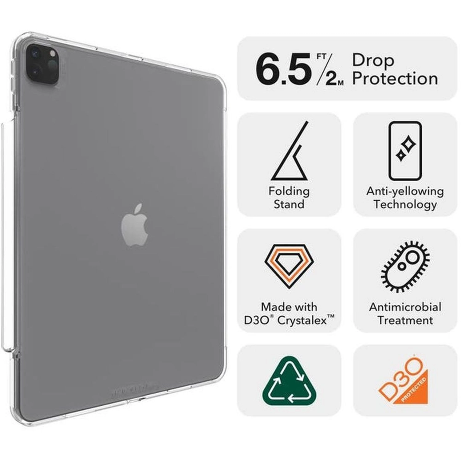 Crystal Palace Folio Case with Foldable Stand for iPad Pro 12.9-inch