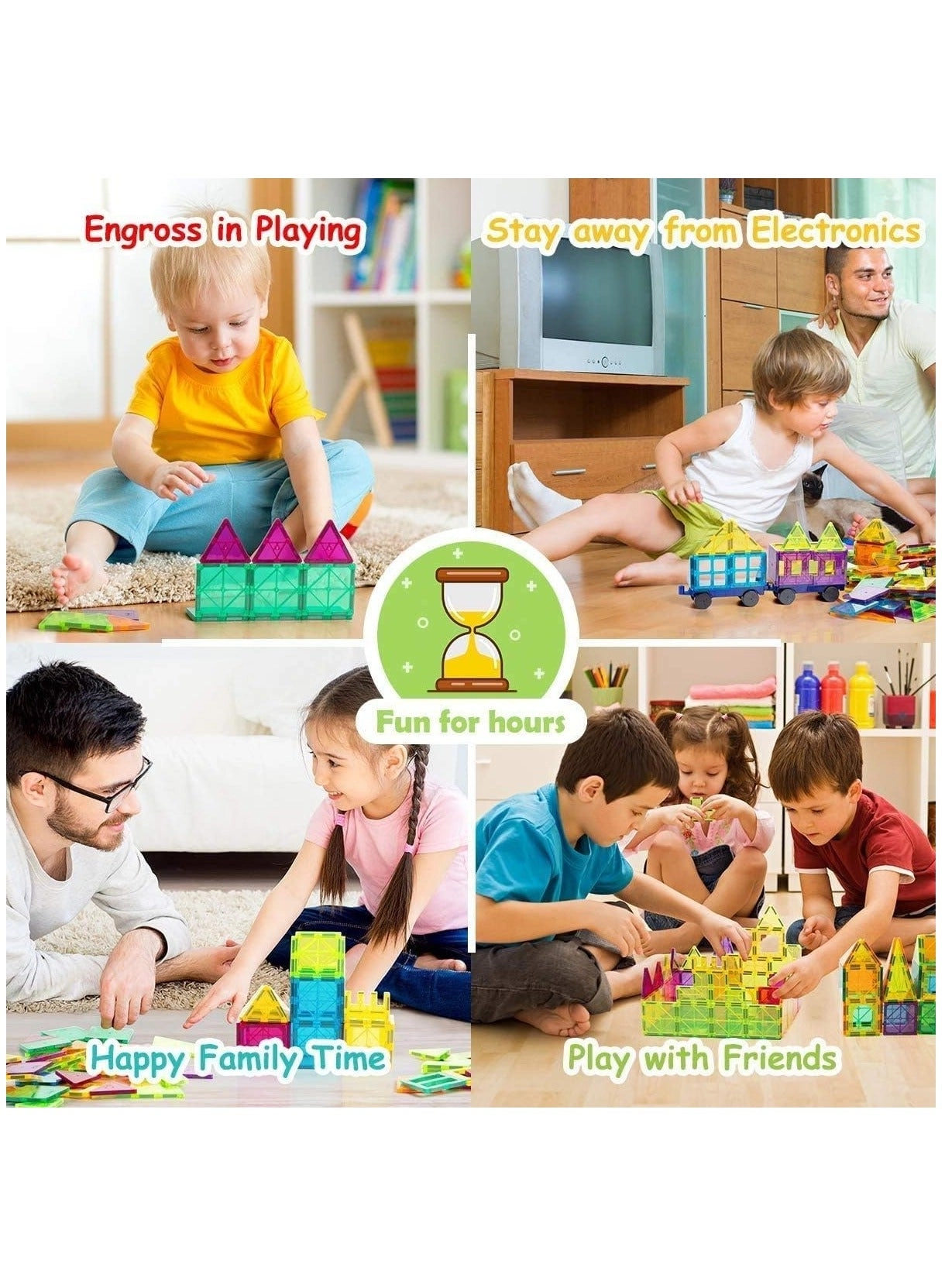 Magnetic 3D Building Blocks - 3+ 120 pieces