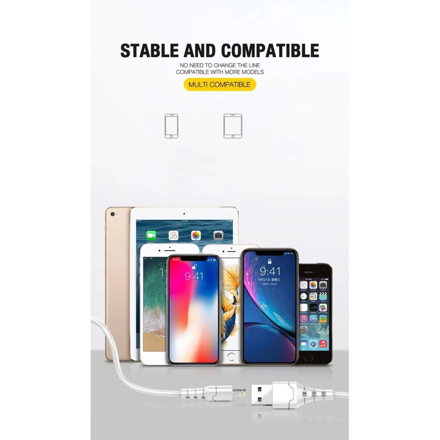 A101L USB Type A to Lightning Cable 2m