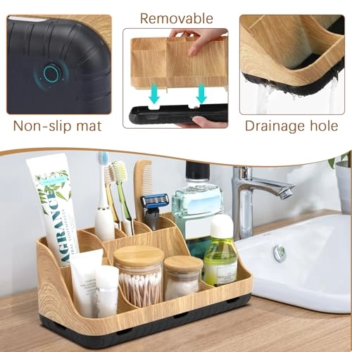 Bathroom Countertop Organizer - 7 Slots