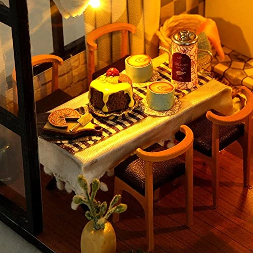 DIY Miniature Dollhouse Kit - Wooden LED Lights