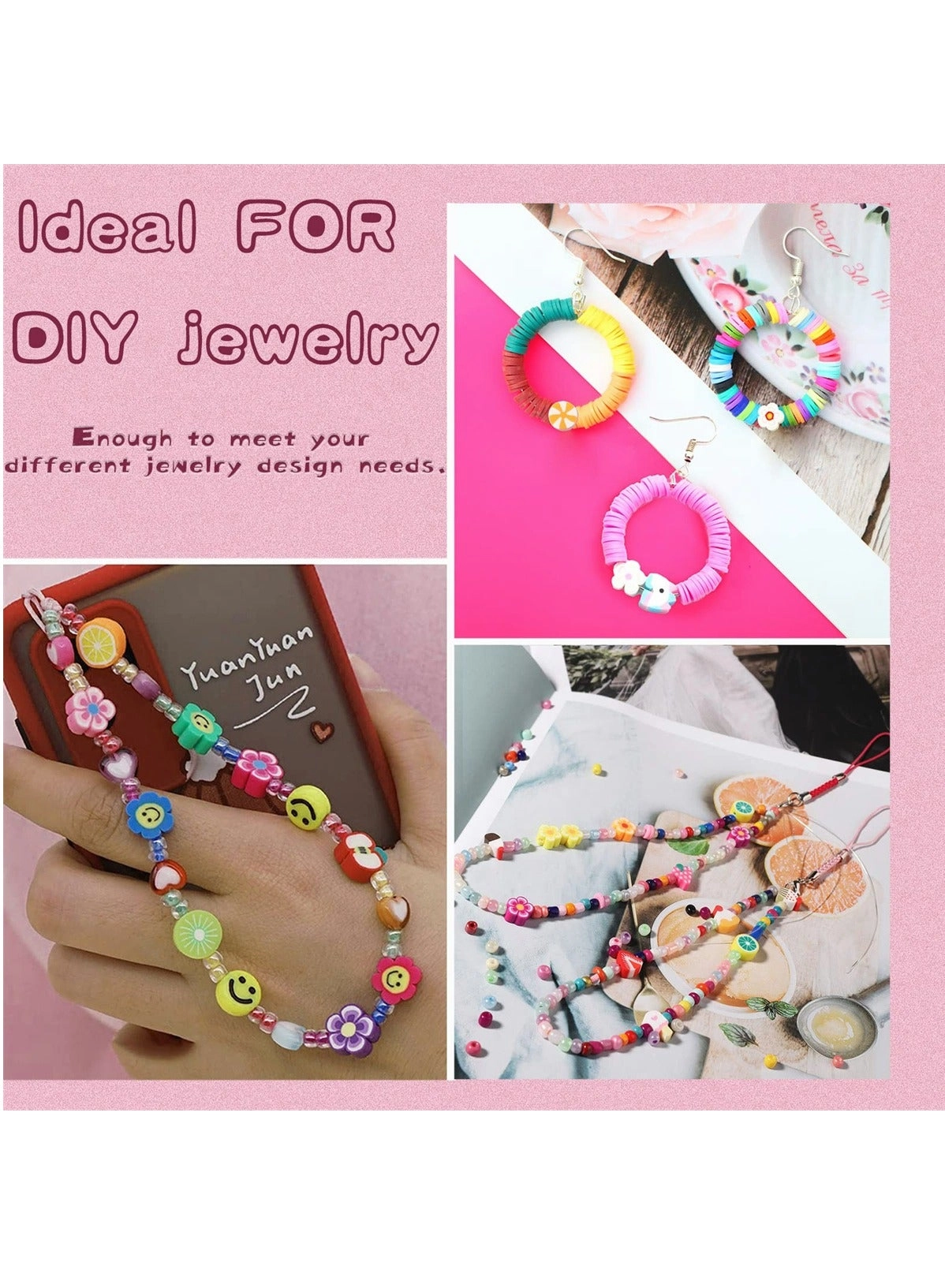 Polymer Clay Beads - 360 Pieces 24 Styles