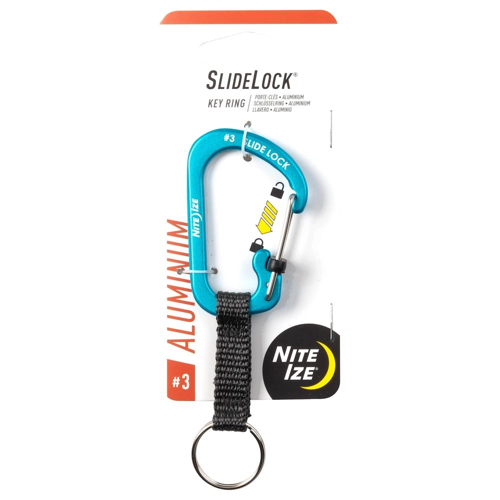 Nite Ize Slidelock Key Ring - Aluminum No.3 Blue