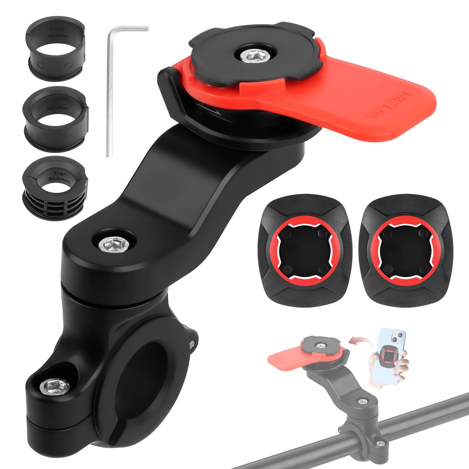 UKOFEW Mobile Phone Holder - Handlebar Mount 4.7-7.2 Inch