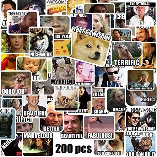 MZA STORES Meme Stickers - 200pcs