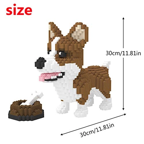 Dog Micro Building Blocks - Corgi Dog and Food 4819 pcs