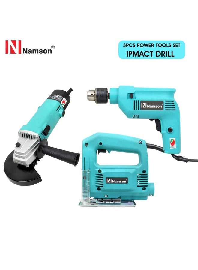NAMSON Ipmact Drill - 450W + Angle Grinder - 500 + Jigsaw - 350W