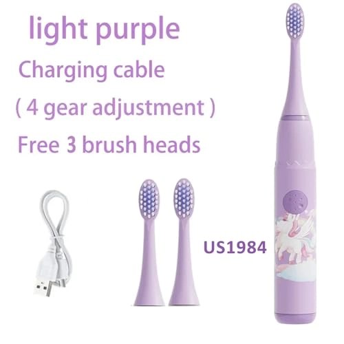 Sonic Electric Toothbrush - 4 Modes 3 Brush Heads Rechargeable