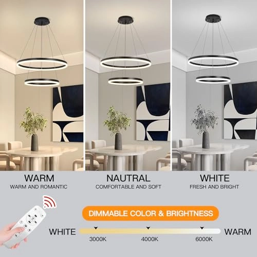 Modern LED Bedroom Chandelier - up to 100 cm