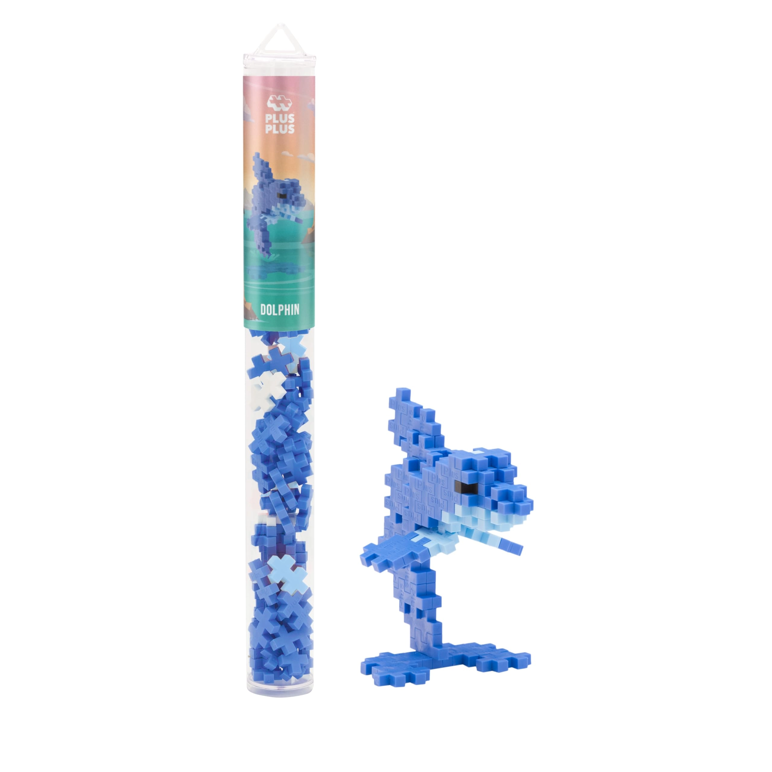 Plus-Plus Dolphin Mini Maker Tube - Ocean 70 pcs