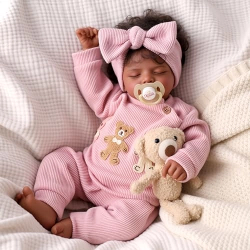 Bellita Reborn Baby Doll - 20 Inch Vinyl Cotton Black Girl Ages 3+