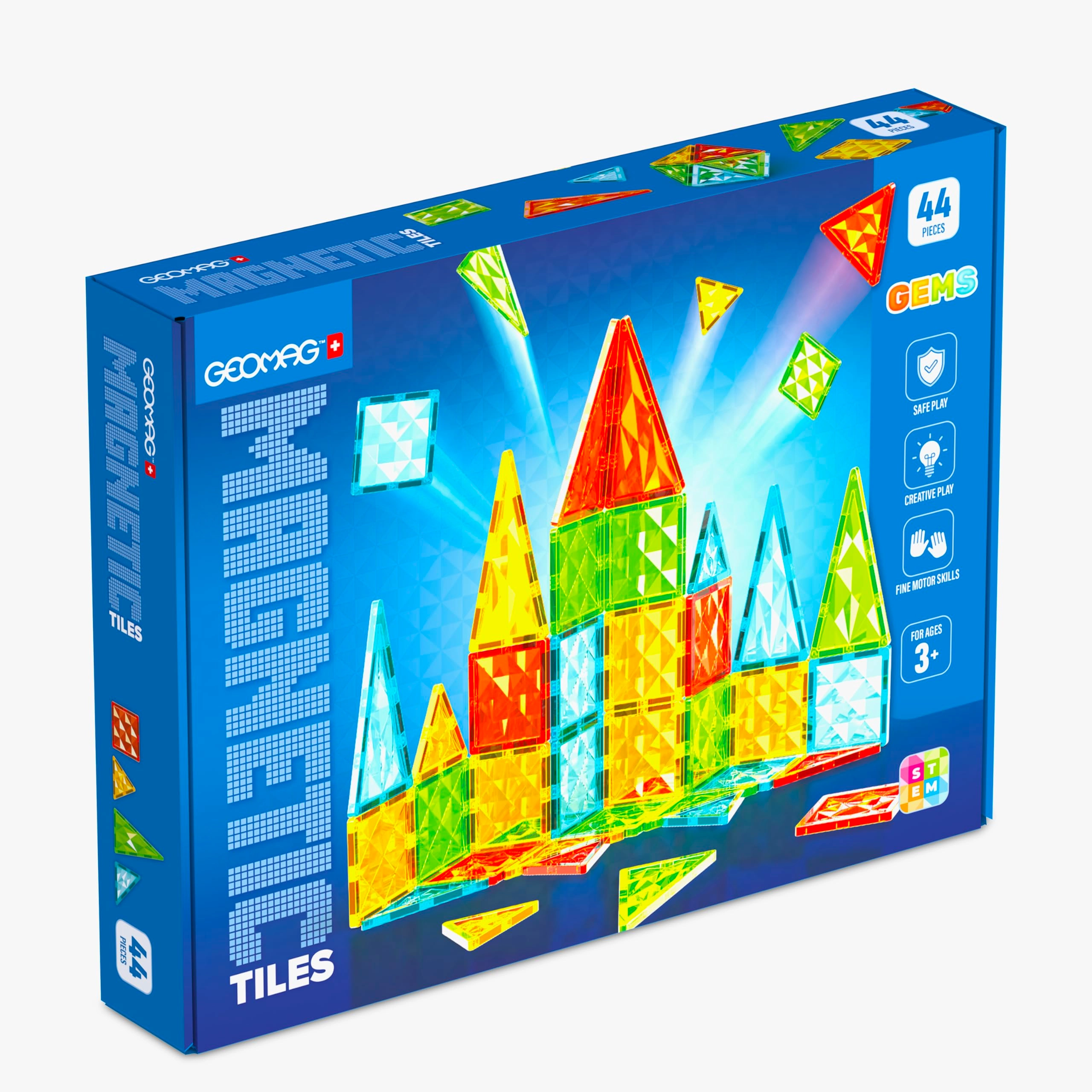 Geomag Magnetic Tiles Gems 44 - 64 pcs