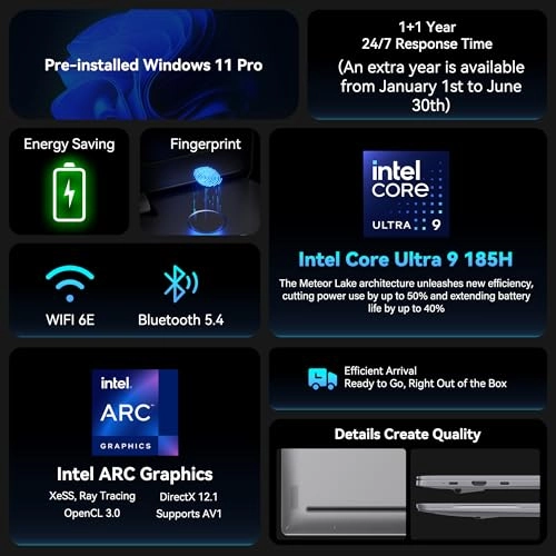 GeekBook X16 Pro NX16AM - 16'' Core Ultra 9 185H 32GB DDR5 2TB SSD