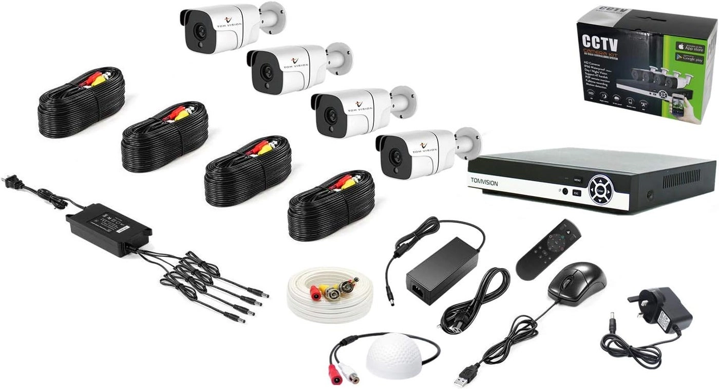 4CH 1080N AHD DVR + 1080P Bullet Camera - 4PCS + Hard Disk - 1TB